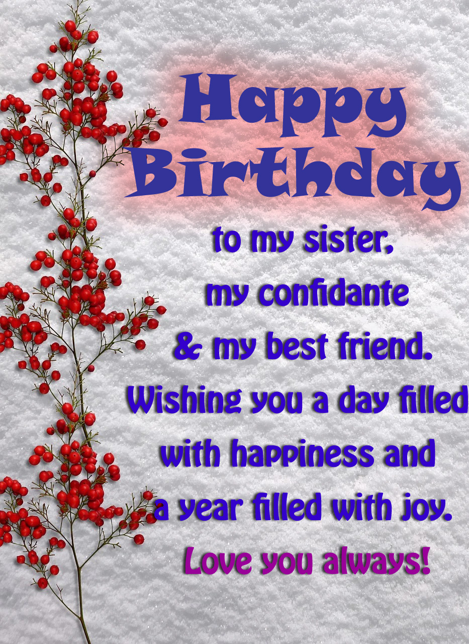 happy birthday to sister