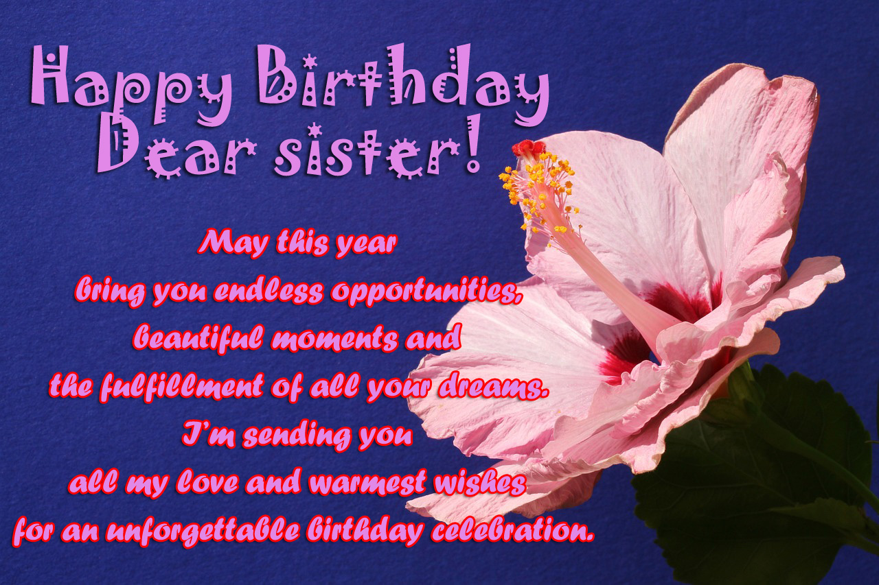 happy birthday dear sister